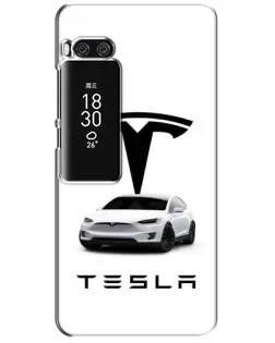 Чехол для Meizu Pro 7 Plus с картинкой «Tesla White Style»