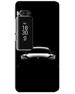 Чехол для Meizu Pro 7 Plus с картинкой «Фары Tesla Night»