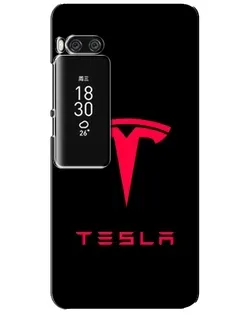 Чехол для Meizu Pro 7 Plus с картинкой «Tesla Red Logo»