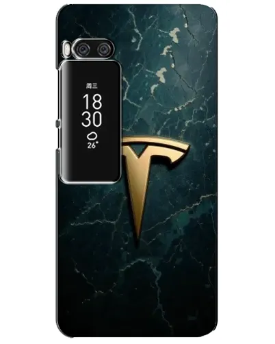 Чехол для Meizu Pro 7 Plus с картинкой «Мраморная Tesla Gold»