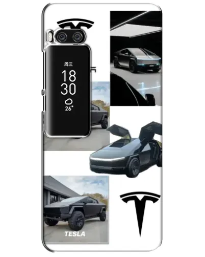 Чехол для Meizu Pro 7 Plus с картинкой «Коллаж Cybertruck Tesla»