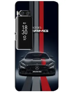 Чохол для Meizu Pro 7 Plus з картинкою «Mercedes — білий карбон»