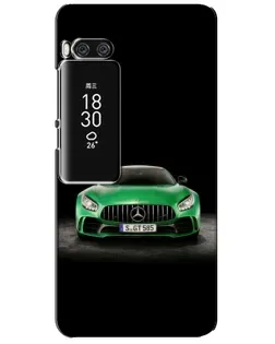 Чохол для Meizu Pro 7 Plus з картинкою «Mercedes — неоновий лого»