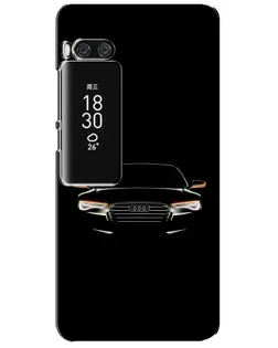 Чехол для Meizu Pro 7 Plus с картинкой «Audi — ночной контур»