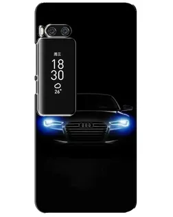 Чехол для Meizu Pro 7 Plus с картинкой «Audi в неоне»