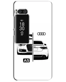 Чехол для Meizu Pro 7 Plus с картинкой «Audi — контрастный дизайн»
