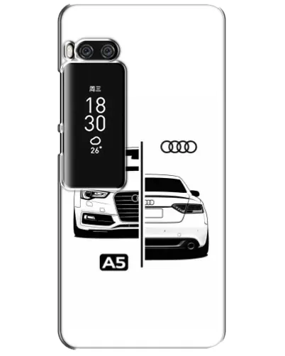Чехол для Meizu Pro 7 Plus с картинкой «Audi — контрастный дизайн»