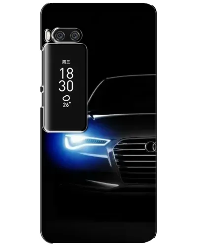 Чехол для Meizu Pro 7 Plus с картинкой «Неоновый взгляд Audi»