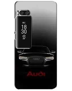 Чехол для Meizu Pro 7 Plus с картинкой «Audi — градиентный контур»