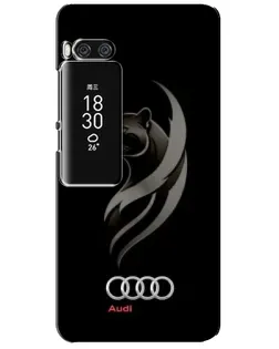 Чехол для Meizu Pro 7 Plus с картинкой «Графика — пантера и Audi»
