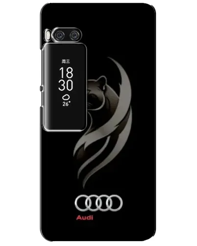 Чехол для Meizu Pro 7 Plus с картинкой «Графика — пантера и Audi»