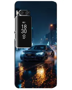 Чехол для Meizu Pro 7 Plus с картинкой «Ночной город и Audi»