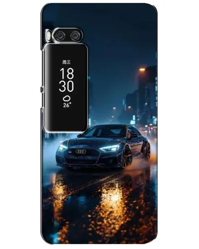 Чехол для Meizu Pro 7 Plus с картинкой «Ночной город и Audi»