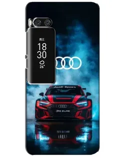 Чехол для Meizu Pro 7 Plus с картинкой «Audi Sport — неон»