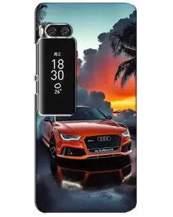 Чехол для Meizu Pro 7 Plus с картинкой «Audi — закат»