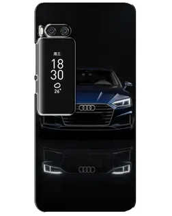 Чехол для Meizu Pro 7 Plus с картинкой «Audi — ночное отражение»