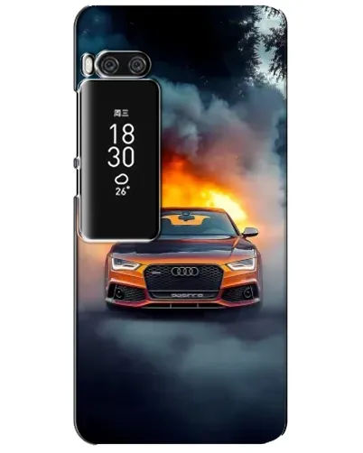 Чехол для Meizu Pro 7 Plus с картинкой «Audi в огненном дыму»