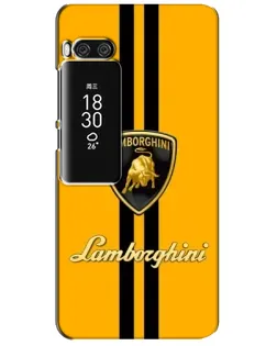 Чохол для Meizu Pro 7 Plus з картинкою «Lamborghini Stripe жовтий»