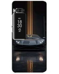 Чохол для Meizu Pro 7 Plus з картинкою «Lamborghini золоті лінії»