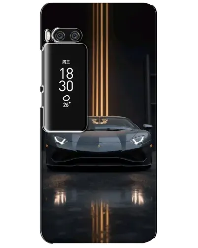 Чехол для Meizu Pro 7 Plus с картинкой «Lamborghini золотые линии»