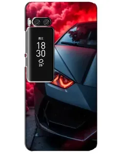 Чохол для Meizu Pro 7 Plus з картинкою «Lamborghini червоне сяйво»