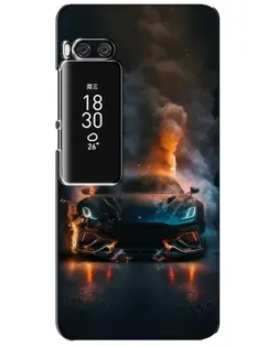 Чехол для Meizu Pro 7 Plus с картинкой «Lamborghini дымная эстетика»