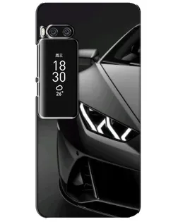 Чехол для Meizu Pro 7 Plus с картинкой «Lamborghini фары детализация»