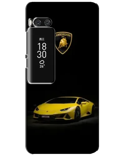 Чехол для Meizu Pro 7 Plus с картинкой «Lamborghini желтый акцент»