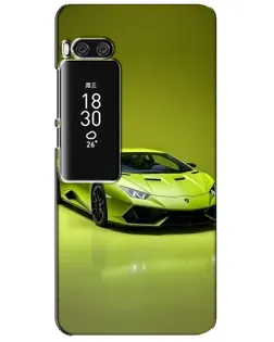 Чехол для Meizu Pro 7 Plus с картинкой «Салатовый Lamborghini Huracan»