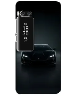 Чехол для Meizu Pro 7 Plus с картинкой «Черный Lamborghini Aventador»