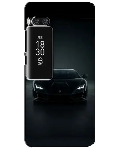 Чехол для Meizu Pro 7 Plus с картинкой «Черный Lamborghini Aventador»