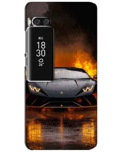 Чехол для Meizu Pro 7 Plus с картинкой «Lamborghini в огне»