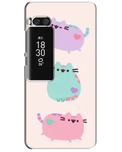 Чехол для Meizu Pro 7 Plus с картинкой «Pusheen трио»