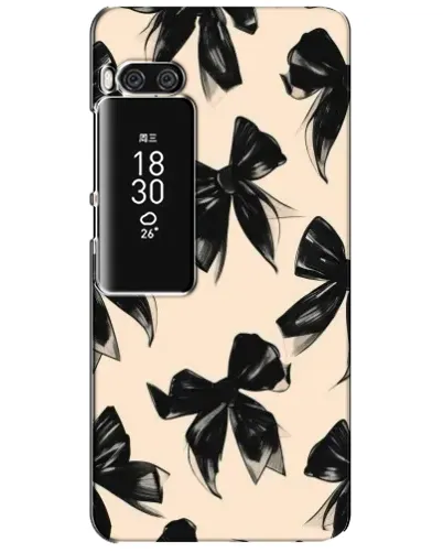 Чехол для Meizu Pro 7 Plus с картинкой «Паттерн черные банты»