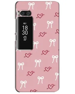 Чехол для Meizu Pro 7 Plus с картинкой «Сердца и банты»