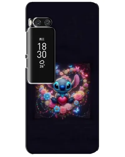Чехол для Meizu Pro 7 Plus с картинкой «Stitch в цветах»