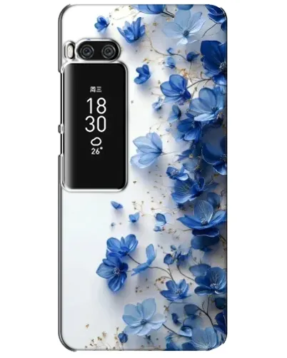 Чехол для Meizu Pro 7 Plus с картинкой «Голубой цветочный каскад»