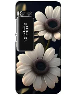 Чехол для Meizu Pro 7 Plus с картинкой «Белые маргаритки макро»
