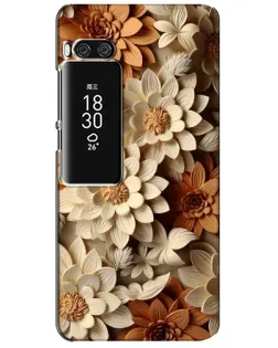 Чехол для Meizu Pro 7 Plus с картинкой «Бежевый флористический декор»