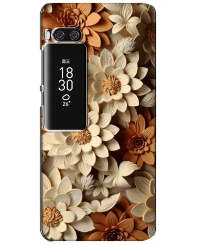Чехол для Meizu Pro 7 Plus с картинкой «Бежевый флористический декор»