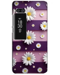 Чехол для Meizu Pro 7 Plus с картинкой «Ромашки на фиолетовом»