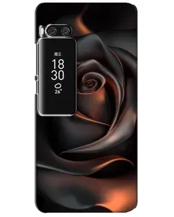 Чехол для Meizu Pro 7 Plus с картинкой «Шелковая черная роза»