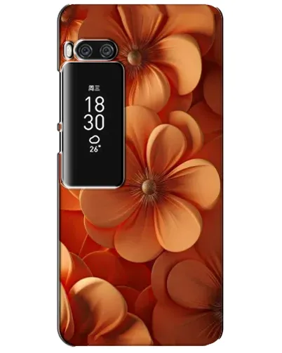Чехол для Meizu Pro 7 Plus с картинкой «Оранжевый макро цветок»