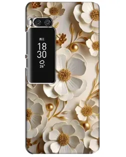 Чехол для Meizu Pro 7 Plus с картинкой «Белие бумажние  цвети»