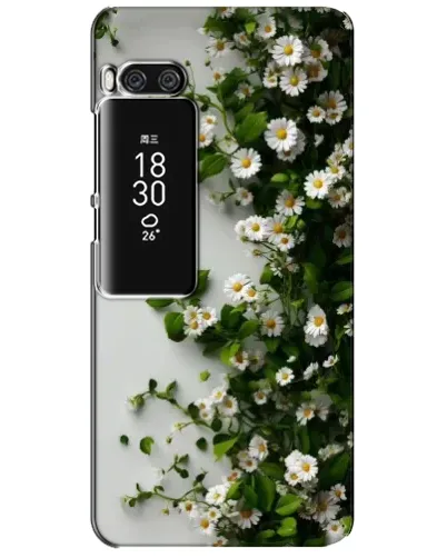 Чехол для Meizu Pro 7 Plus с картинкой «Ветка мелких белых цветов»