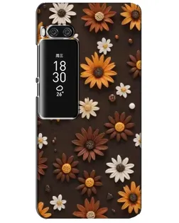Чехол для Meizu Pro 7 Plus с картинкой «Узор из маленьких подсолнухов»