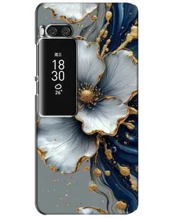 Чехол для Meizu Pro 7 Plus с картинкой «Белый цветок и золотой флюид»