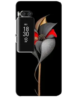Чехол для Meizu Pro 7 Plus с картинкой «Серебряный фантазийный цветок»
