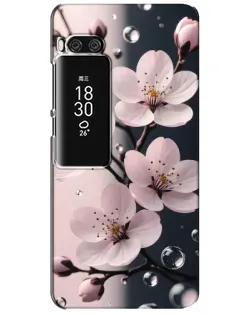 Чехол для Meizu Pro 7 Plus с картинкой «Нежная сакура и капли»