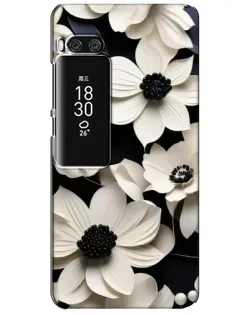 Чехол для Meizu Pro 7 Plus с картинкой «Объемные белые цветы»